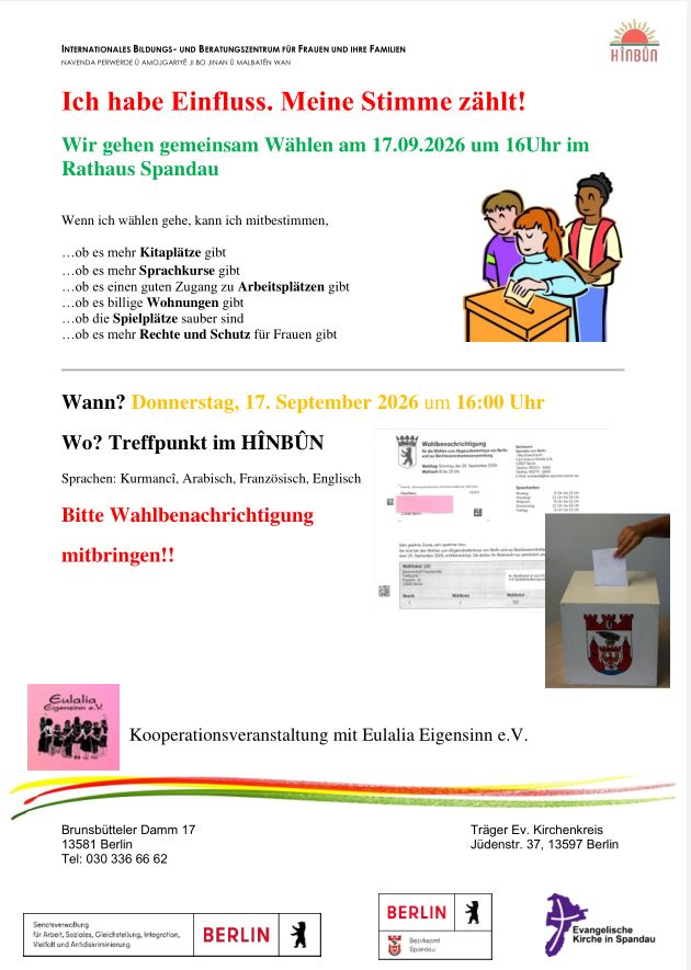 Flyer Gemeinsam Wählen gehen 2026